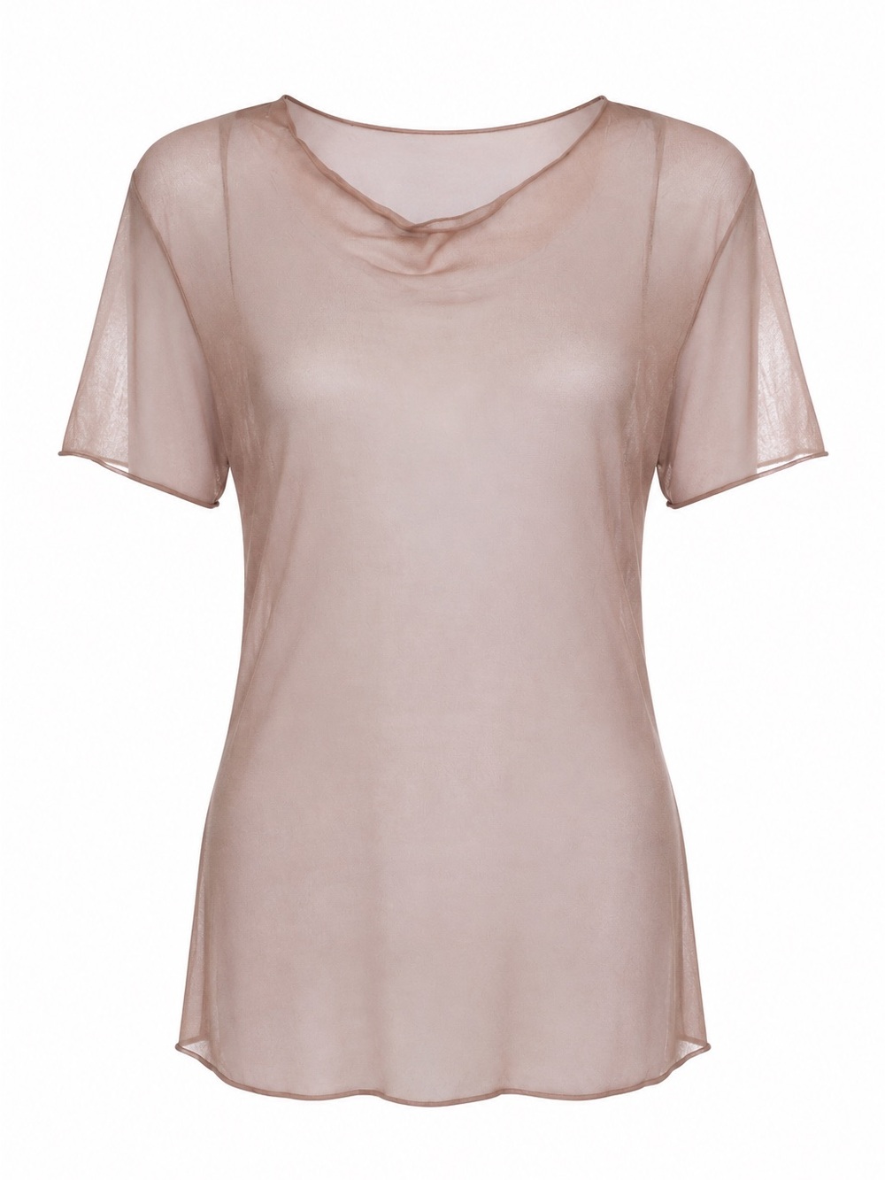 Valentino Silk Sheer Beige Mesh t-shirt Size Small